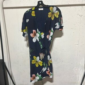 Aritzia Babaton Floral Wrap Dress